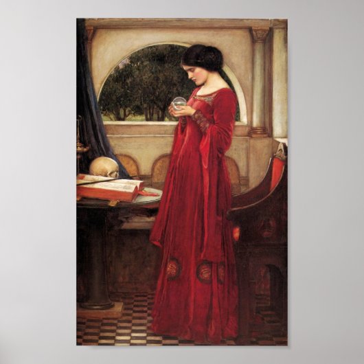 Poster Le Crystal Ball [John William Waterhouse] (Devant)