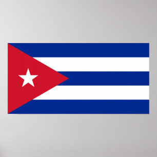 Poster Le Cuba - drapeau cubain