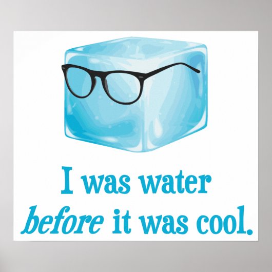 Poster Le Cube De Glace Hipster Était De L'Eau Avant D'Êt (Devant)