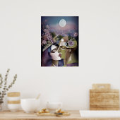 Poster Le cubisme rencontre Cyberpunk (Cuisine)