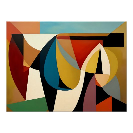 Poster Le cubisme surréaliste fragmenté (Devant)
