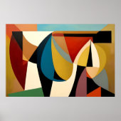 Poster Le cubisme surréaliste fragmenté (Devant)