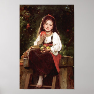 Poster Le cueilleur de pommes Léon Bazile Perrault 1879