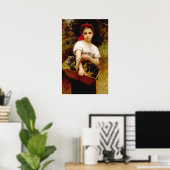 Poster Le Cueilleur de Raisin William-Adolphe Bouguereau  (Bureau à domicile)