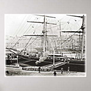 Poster Le Cutty Sark au quai (1869)