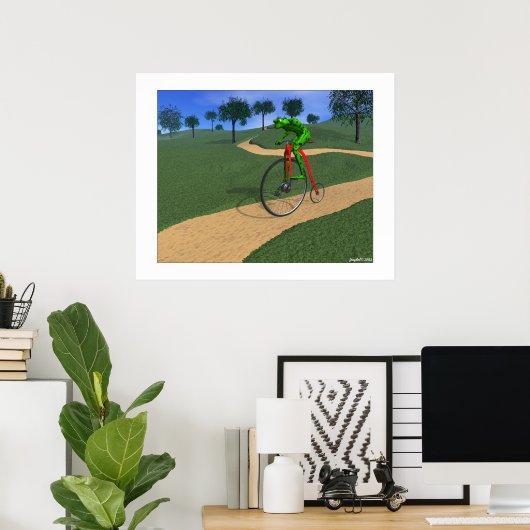 Poster Le cycliste (Bureau à domicile)
