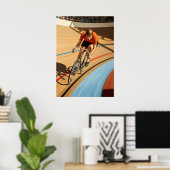 POSTER LE CYCLISTE DU VÉLODROME (Bureau à domicile)