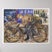 Poster Le cycliste par Natalia Goncharova (Devant)