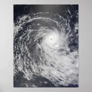 Poster Le cyclone Anja au-dessus du sud de l'océan Indien
