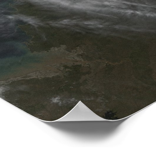 Poster Le cyclone Monica dans l'océan Pacifique Sud (Coin)