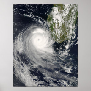 Poster Le cyclone tropical Favio au large de Madagascar