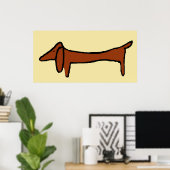 Poster Le Dachshund (Bureau à domicile)