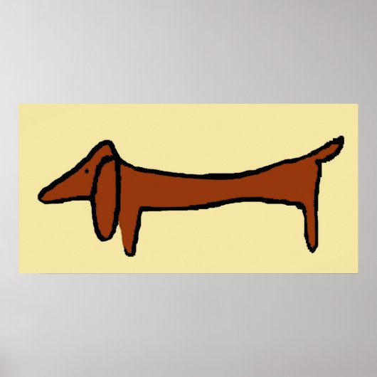 Poster Le Dachshund (Devant)