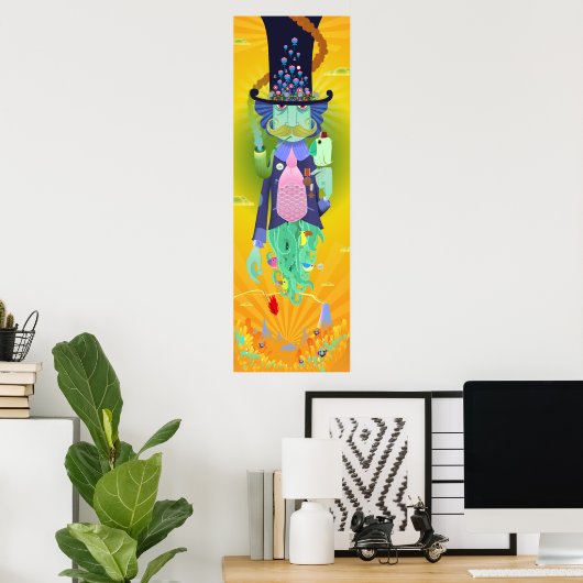 Poster Le Dandy flottant (Bureau à domicile)