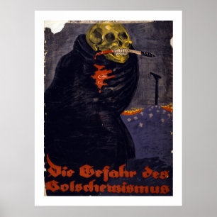 Poster Le danger du bolchevisme (toile)