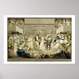 Poster Le de valse (gravure colorée)