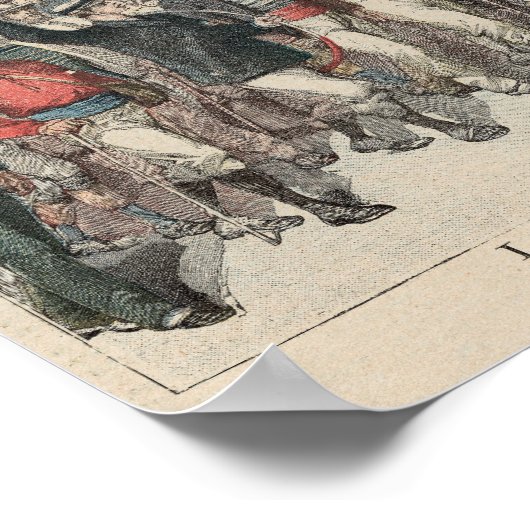 Poster Le début de la course routière (Coin)