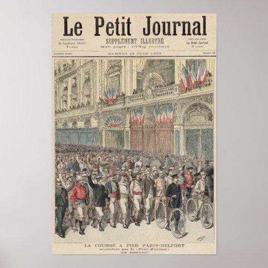 Poster Le Début de la Course sur Route (Devant)