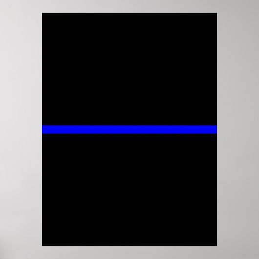 Poster Le Décor Symbolique De Ligne Bleue Mince (Devant)