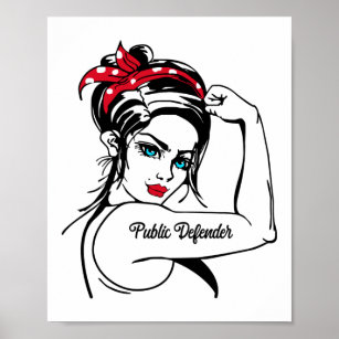 Poster Le Défenseur Du Public Rosie Le Riveter Pin Up