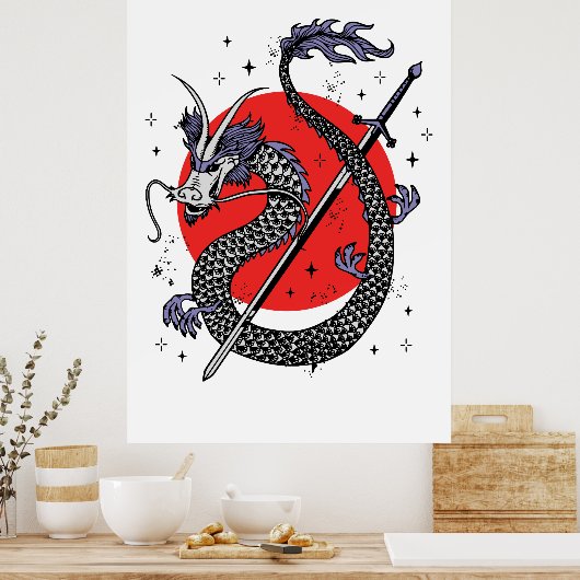 Poster Le défi du dragon : une oeuvre d'art chinoise maje (Cuisine)