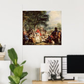 Poster Le déjeuner de la chasse, 1737 (Bureau à domicile)