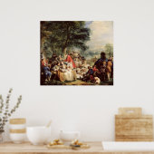 Poster Le déjeuner de la chasse, 1737 (Cuisine)