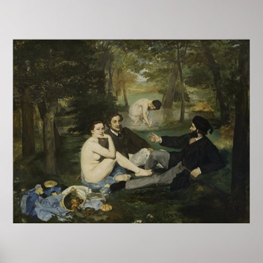 Poster Le déjeuner sur l'herbe de Manet (Devant)