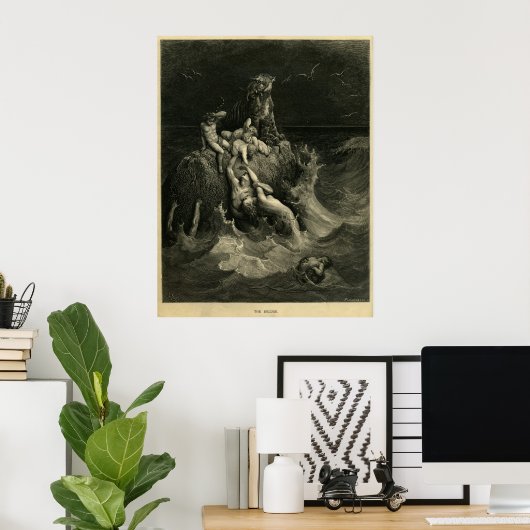 Poster Le déluge (Bureau à domicile)