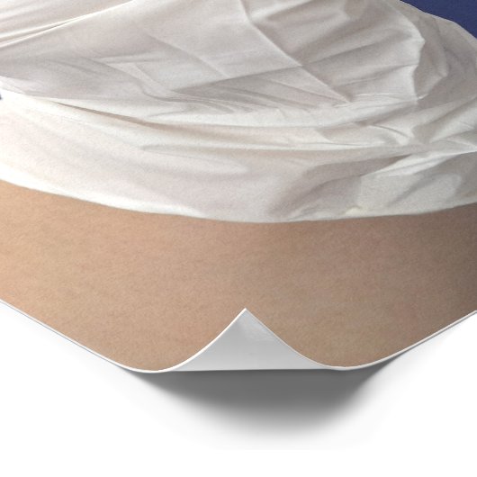 Poster Le dentiste a expliqué avec un modèle dentaire (Coin)