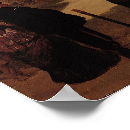 Poster Le départ de Leon Michel Gambetta (Coin)