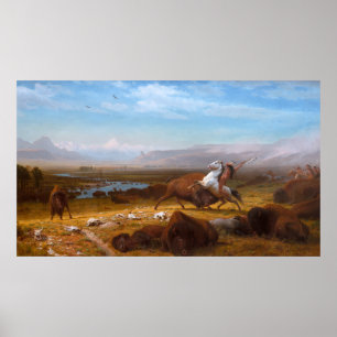 Poster Le Dernier du Buffalo par Albert Bierstadt