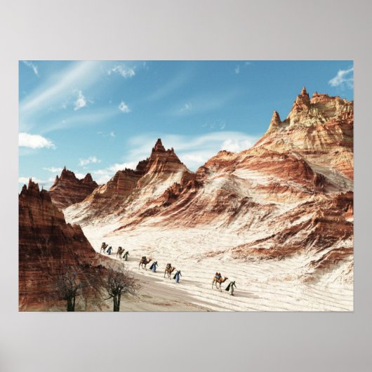 Poster Le désert marocain. (Devant)
