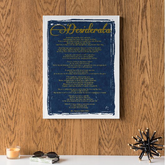 Poster Le Desiderata "Choses désirées"