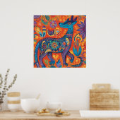 Poster Le design animé d'Alebrijes dans le Mexique tradit (Cuisine)