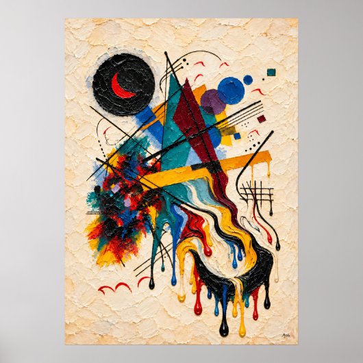 Poster Le design de lune fluide La Nuit Perd Sa Forme (Devant)