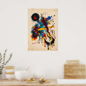 Poster Le design de lune fluide La Nuit Perd Sa Forme (Cuisine)