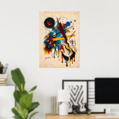 Poster Le design de lune fluide La Nuit Perd Sa Forme (Bureau à domicile)