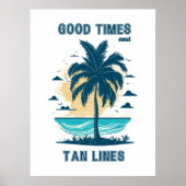 Poster Le design paradisiaque tropical. (Devant)