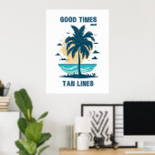 Poster Le design paradisiaque tropical. (Bureau à domicile)