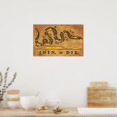 Poster Le dessin de Benjamin Franklin (Cuisine)