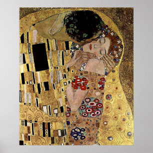 Poster Le détail de baiser de Gustav Klimt (circa 1908)