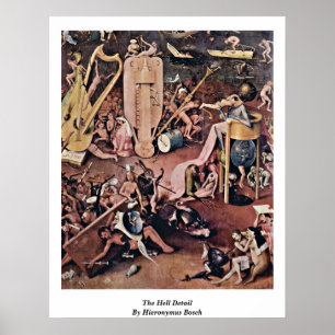 Poster Le détail d'enfer par Hieronymus Bosch
