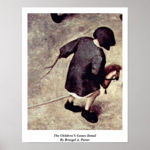 Poster Le détail des jeux des enfants par Bruegel A.