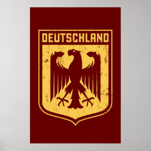 Poster Le Deutschland Eagle - manteau des bras allemand