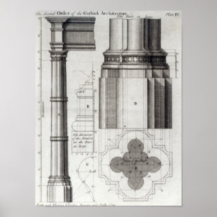 Poster Le deuxième ordre de l'architecture gothique, 1741