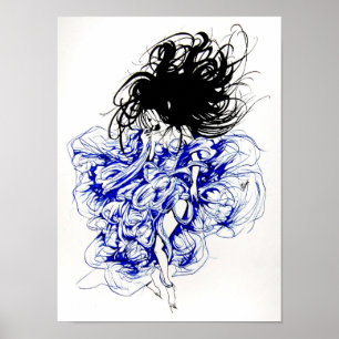 Poster Le diable dans une robe bleue