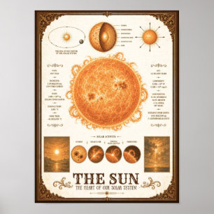 Poster Le diagramme d'astronomie victorien du Soleil