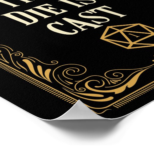 Poster Le Die est Cast D20 Dice Tabletop RPG (Coin)