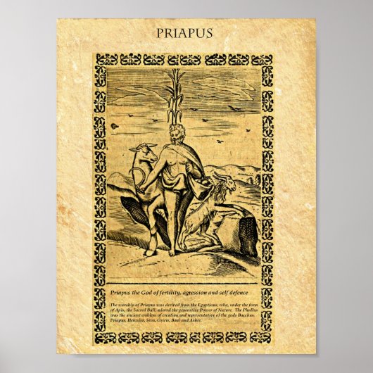 POSTER LE DIEU PRIAPUS (Devant)